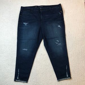 Lane Bryant Blue Distressed Skinny Jeans Size 26